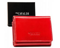 Portfel skórzany 4U Cavaldi RD-17-GCL czerwony. Czerwone portfele damskie 4U Cavaldi, bez wzorów, ze skóry. Za 56.00 zł.