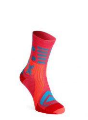 Skarpety rowerowe X-Socks Gravel Perform Merino Crew. Czerwone skarpetki damskie X-Socks, bez wzorów, z elastanu. Za 78.00 zł.