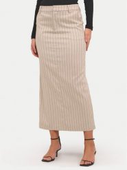 Kaffe Spódnica midi Agathe 10508753 Beżowy Regular Fit. Brązowe spódniczki damskie Kaffe, bez wzorów, z syntetyku, midi. Za 159.99 zł.