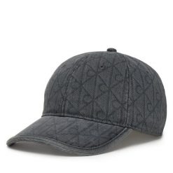 Czapka z daszkiem Calvin Klein. Szare czapki z daszkiem damskie CALVIN KLEIN, bez wzorów, z denimu. Za 189.99 zł.