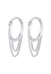 Elli Damskie kreole łańcuszek pancerka Trend Blogger z pozłacanego srebra próby 925 Sterling Silver Kolczyki 1 ct. Szare kolczyki damskie Elli, pozłacane. Za 249.89 zł.