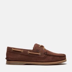 Timberland Classic Boat Shoe DKBRN Mokasyny męskie. Brązowe mokasyny męskie Timberland, z denimu. Za 629.99 zł.