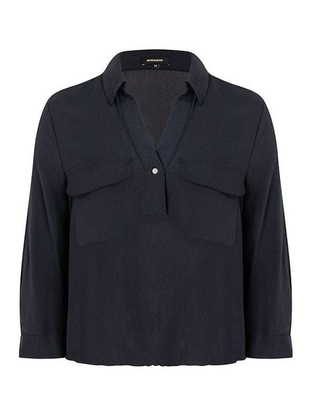 More & More Bluzka w kolorze granatowym rozmiar: 36. Niebieskie bluzki damskie MORE & MORE, s, bez wzorów, z wiskozy, klasyczne, bez kołnierzyka, bez ramiączek. Za 82.83 zł.