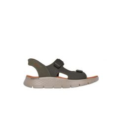 Sandały SKECHERS SLIP-INS GO WALK FLEX Zielony. Zielone trampki i tenisówki damskie Skechers, bez wzorów, z tkaniny. Za 311.99 zł.