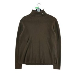Kobieta Brązowy Sweter z Golfem. Brązowe golfy damskie Ralph Lauren, l, bez wzorów, z tkaniny, bez ramiączek. Za 106.46 zł.