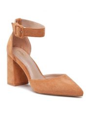 DeeZee Czółenka KL-HHK539-01 Brązowy. Brązowe czółenka damskie DeeZee, bez wzorów, z materiału, bez obcasa. Za 139.99 zł.