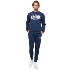 Klasyczna bluza z okrągłym dekoltem Lonsdale Burghead. Niebieskie bluzy bez kaptura męskie Lonsdale, m. Za 198.50 zł.