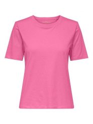 ONLY Koszulka w kolorze różowym rozmiar: XL. Różowe bluzki damskie Only, xl, bez wzorów, z bawełny, bez kołnierzyka. Za 28.44 zł.