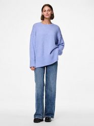Pieces Sweter w kolorze błękitnym rozmiar: M. Niebieskie swetry klasyczne damskie Pieces, m, z wełny, bez kołnierzyka. Za 87.81 zł.