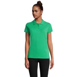 Damska Koszulka Polo Perfect. Zielone bluzki sportowe damskie SOL'S, s, bez wzorów, bez ramiączek. Za 63.99 zł.