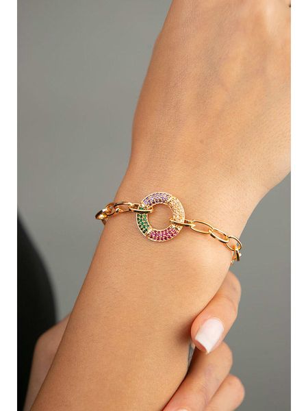 Heliophilia Pozłacana bransoletka z elementem ozdobnym rozmiar: onesize. Żółte bransoletki damskie Heliophilia, metalowe. Za 39.45 zł.