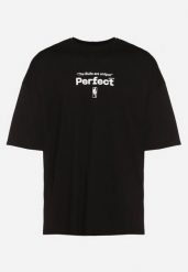 Czarna Bawełniana Koszulka T-shirt z Krótkim Rękawem Ozdobiony Nadrukami Citara. Czarne t-shirty męskie Born2be, l, bez wzorów, z bawełny, bez kołnierzyka. Za 54.99 zł.