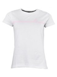 Peak Mountain Koszulka w kolorze białym rozmiar: L. Białe bluzki damskie Peak Mountain, l, bez wzorów, z bawełny, bez kołnierzyka, bez ramiączek. Za 56.99 zł.