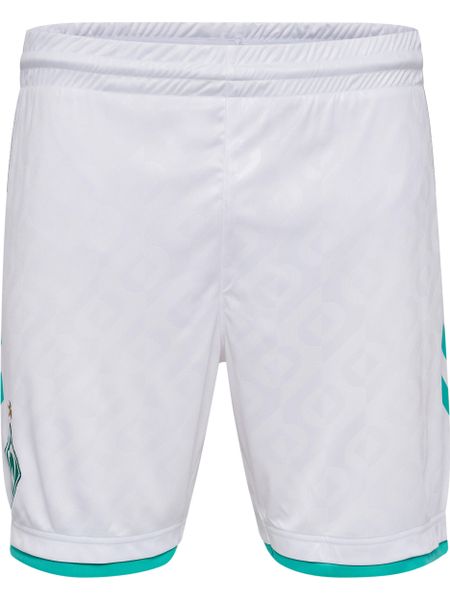 Krótka koszulka zewnętrzna Werderu Brema 2023/24. Białe bluzki sportowe damskie HUMMEL, l, bez wzorów, z materiału, bez ramiączek. Za 223.65 zł.