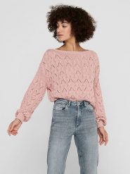 ONLY Sweter w kolorze jasnoróżowym rozmiar: XL. Różowe swetry klasyczne damskie Only, xl, bez kołnierzyka. Za 100.99 zł.