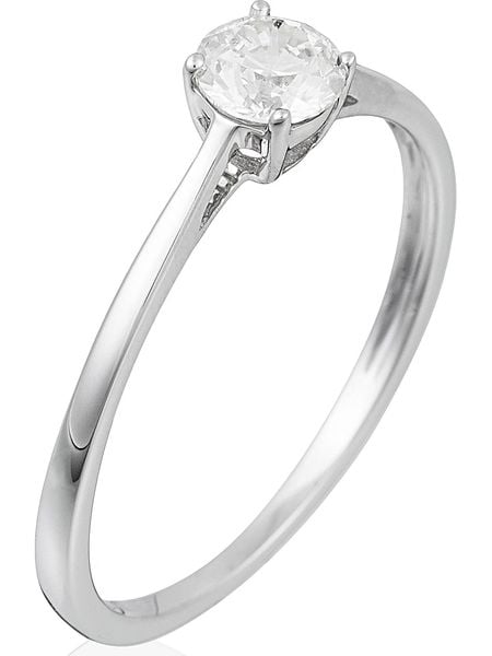 DIAMANTA Złoty pierścionek "Solitaire Impérial" z diamentem rozmiar: 56. Szare pierścionki damskie DIAMANTA, z diamentem, złote. Za 3,082.19 zł.