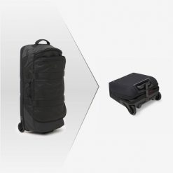 Torba podróżna składana Space Saver 85 l. Brązowe torby podróżne damskie Decathlon, bez wzorów, duże. Za 429.99 zł.