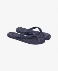 Superdry Klapki Core Logo z gumy – RICH NAVY TONAL. Niebieskie klapki damskie Superdry., bez wzorów, z gumy, bez obcasa. Za 138.00 zł.