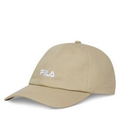 Czapka z daszkiem Fila. Brązowe czapki z daszkiem damskie Fila, bez wzorów. Za 69.99 zł.