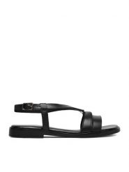 Lasocki Sandały CEO-WI16-FOXI-12 Czarny. Czarne sandały damskie Lasocki, bez wzorów, ze skóry, bez obcasa, na płaskiej podeszwie. Za 149.99 zł.