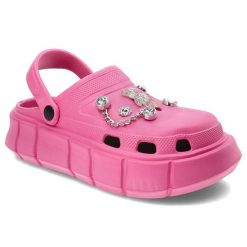 Różowe Klapki Armodo Modne Buty Na Lato. Czerwone klapki damskie Armodo, bez wzorów, bez obcasa. Za 85.00 zł.