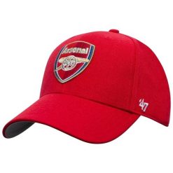 Czapka z daszkiem męska Arsenal FC MVP Cap. Czerwone czapki męskie 47 Brand, na lato, bez wzorów, z materiału, sportowe. Za 109.99 zł.