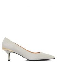 LOVE MOSCHINO Czółenka JA10326G1OJA0110 Szary. Szare czółenka damskie Love Moschino, bez wzorów, ze skóry, bez obcasa. Za 906.99 zł.