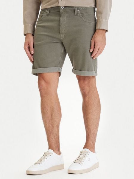 Jack & Jones Szorty materiałowe Rick 12294338 Zielony Regular Fit. Zielone szorty męskie Jack & Jones, z bawełny, bez kołnierzyka. Za 129.99 zł.