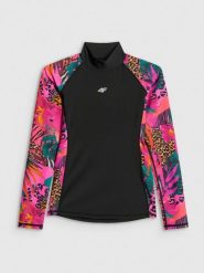4F Top do pływania z nadrukiem damski - multikolor XXL. Brązowe topy damskie 4f, s, bez wzorów, z materiału, bez kołnierzyka. Za 149.99 zł.