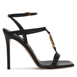 Sandały Elisabetta Franchi. Czarne sandały damskie Elisabetta Franchi, bez wzorów, bez obcasa, na szpilce. Za 3,369.00 zł.