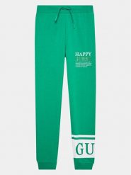 Guess Spodnie dresowe J3YQ11 KA6R4 Zielony Regular Fit. Zielone spodnie dziewczęce Guess, z bawełny. Za 289.99 zł.