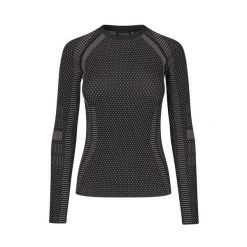 Damska koszulka do jazdy konnej Kingsland Alicia. Czarne t-shirty damskie KINGSLAND, l, bez wzorów, z dzianiny, bez kołnierzyka. Za 407.00 zł.