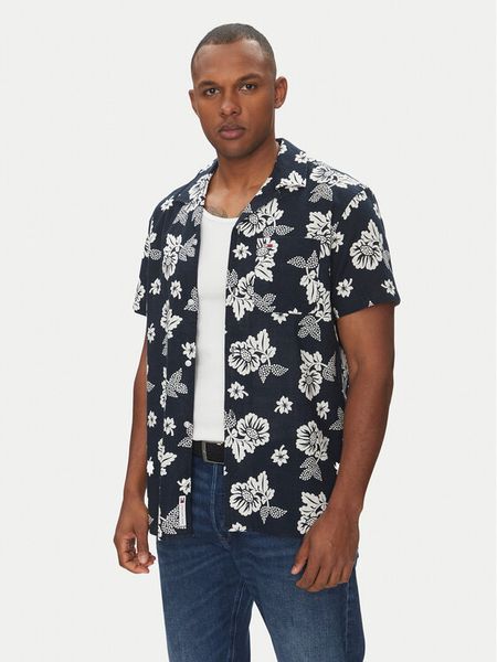 Tommy Jeans Koszula DM0DM21351 Granatowy Regular Fit. Niebieskie koszule męskie Tommy Jeans, m, bez wzorów, z bawełny, bez kołnierzyka, bez ramiączek. Za 189.99 zł.