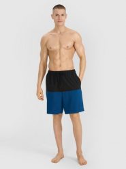 4F Spodenki plażowe męskie - turkusowe XL. Niebieskie szorty męskie 4f, na lato, bez wzorów, z materiału, wakacyjne. Za 59.99 zł.