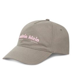 Czapka z daszkiem Calvin Klein. Szare czapki męskie CALVIN KLEIN, bez wzorów. Za 119.99 zł.