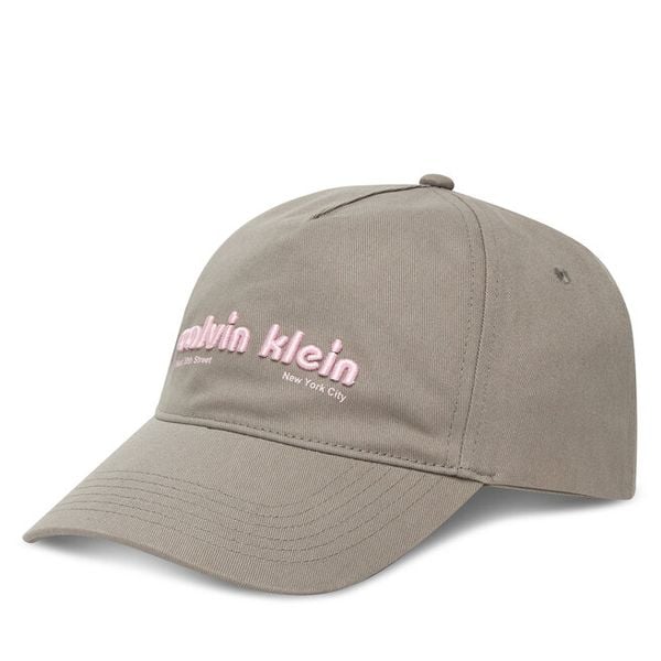 Czapka z daszkiem Calvin Klein. Szare czapki męskie CALVIN KLEIN, bez wzorów. Za 99.99 zł.