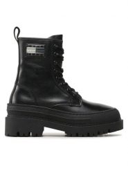 Tommy Jeans Trzewiki Tjw Foxing Lace Up EN0EN02217 Czarny. Czarne botki damskie Tommy Jeans, z jeansu, bez obcasa, na płaskiej podeszwie, bez zapięcia. Za 719.99 zł.