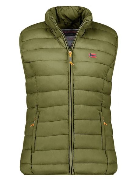 Geographical Norway Kamizelka pikowana "Vatikolor" w kolorze oliwkowym rozmiar: XXL. Zielone kamizelki damskie Geographical Norway, xxl. Za 113.63 zł.