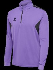 Hummel Half Zip Bluza Męska z Poliestru — DAHLIA PURPLE/ASPHALT. Fioletowe bluzy bez kaptura męskie HUMMEL, m, z poliesteru. Za 174.69 zł.