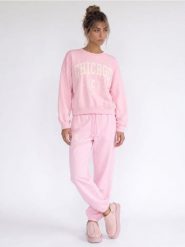 Spodnie jogger z bawełną - różowy. Czerwone spodnie materiałowe damskie Sinsay, bez wzorów, z bawełny, sportowe. Za 39.99 zł.