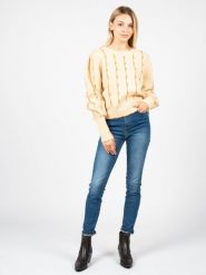 Silvian Heach Sweter "Kuina" | PGA22187 | Kobieta | Beżowy, Kremowy. Białe swetry klasyczne damskie Silvian Heach, xs, z dzianiny, bez kołnierzyka. W wyprzedaży za 319.00 zł.