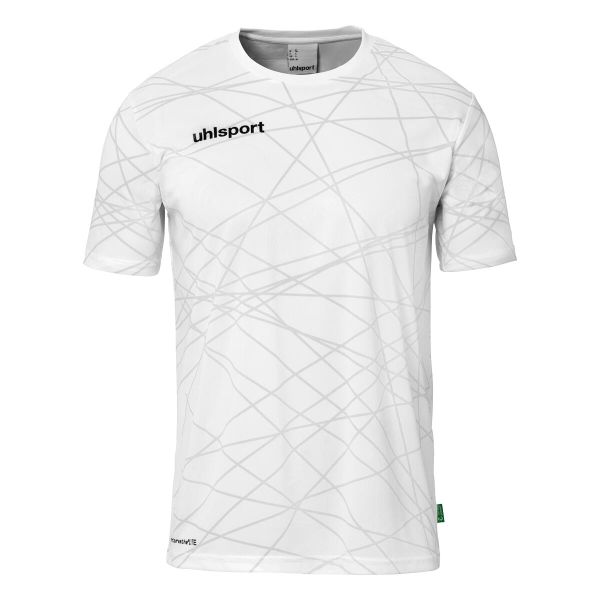 Koszulka Uhlsport Prediction. Białe t-shirty damskie UHLSPORT, bez wzorów, z jersey, bez kołnierzyka. Za 180.00 zł.