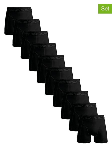 Muchachomalo Bokserki (10 par) w kolorze czarnym rozmiar: S. Czarne bokserki męskie Muchachomalo, bez wzorów. Za 165.71 zł.