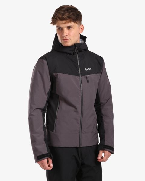 Męska kurtka narciarska Kilpi FLIP-M. Czarne kurtki męskie Kilpi, m, bez wzorów, z materiału, z kapturem, narciarskie. Za 384.00 zł.
