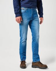 WRANGLER TEXAS SLIM MĘSKIE SPODNIE JEANSOWE JEANSY DŻINSY PRAIRIE BLUE 112356813 W12S017441. Niebieskie jeansy męskie Wrangler. Za 219.99 zł.