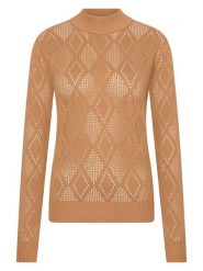 4funkyflavours Sweter "San-Ho_Zay" w kolorze jasnobrązowym rozmiar: L. Brązowe golfy damskie 4funkyflavours, l, bez wzorów, bez ramiączek. Za 147.56 zł.