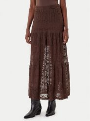 ONLY Spódnica maxi Luna 15353206 Brązowy Regular Fit. Brązowe spódniczki damskie Only, xs, bez wzorów, z syntetyku, maxi. Za 169.99 zł.