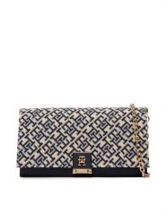 Tommy Hilfiger Torebka Th Her Chain Cross Jacqu AW0AW18637 Granatowy. Niebieskie torebki wieczorowe Tommy Hilfiger, bez wzorów, ze skóry, wizytowe, bez kołnierzyka, bez ramiączek. Za 649.99 zł.