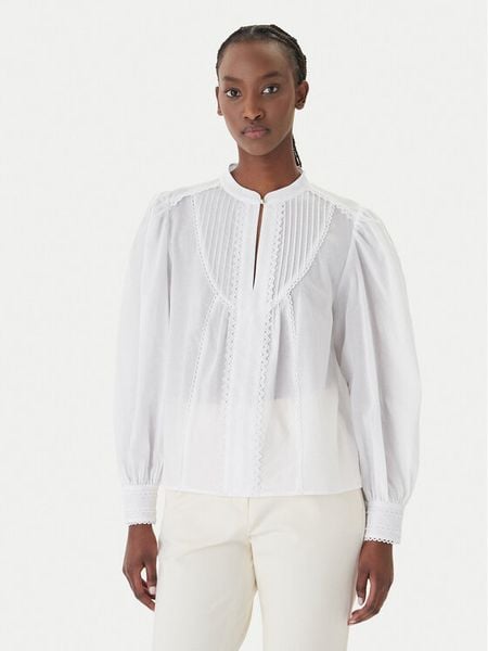 JOOP! Bluzka Bionda 30102139 Biały Regular Fit. Białe bluzki damskie Joop!, bez wzorów, z bawełny, bez ramiączek. Za 621.99 zł.