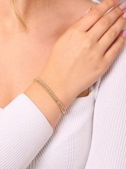 Lodie Silver Bransoletka z elementami ozdobnymi rozmiar: onesize. Różowe bransoletki damskie Lodie Silver, metalowe. Za 39.99 zł.